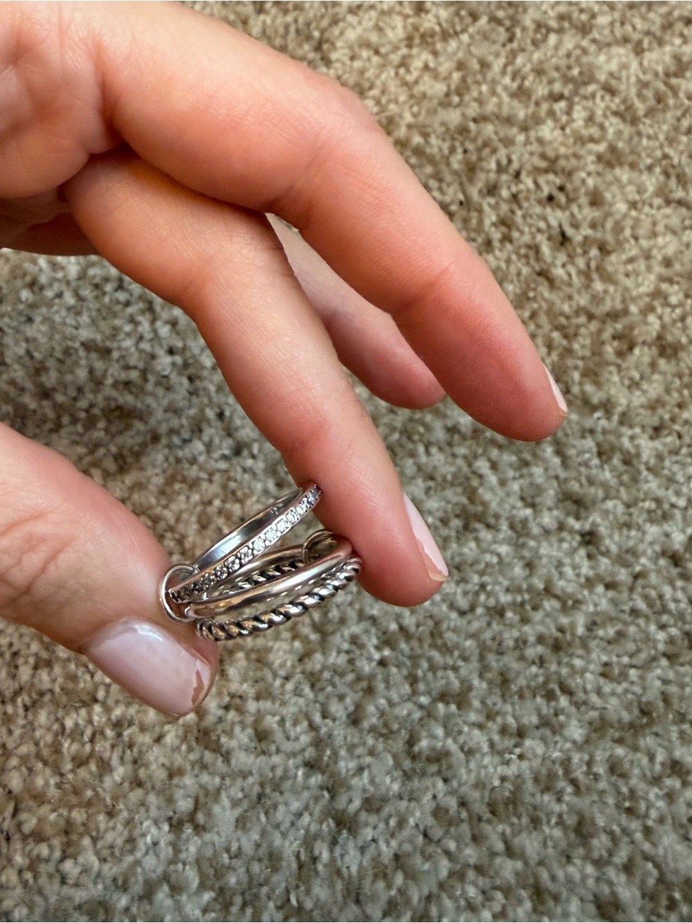 New! 925 Sterling Silver Spinelli Kilcollin Inspired Interlocking Ring Size 7 - Picture 6 of 10